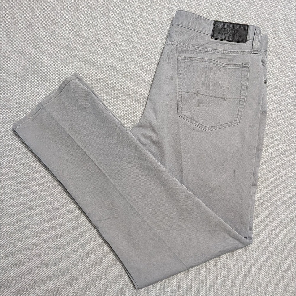 Polo Ralph Lauren Men's Gray 34x30 Slim Straight Fit Stretch Chino Pants
